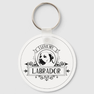 I Kärlek My Labrador Keychain Nyckelring