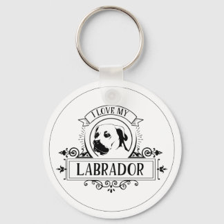 I Kärlek My Labrador Keychain Nyckelring