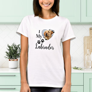 I Kärlek My Labrador Personlig Hund Pet Photo T Shirt