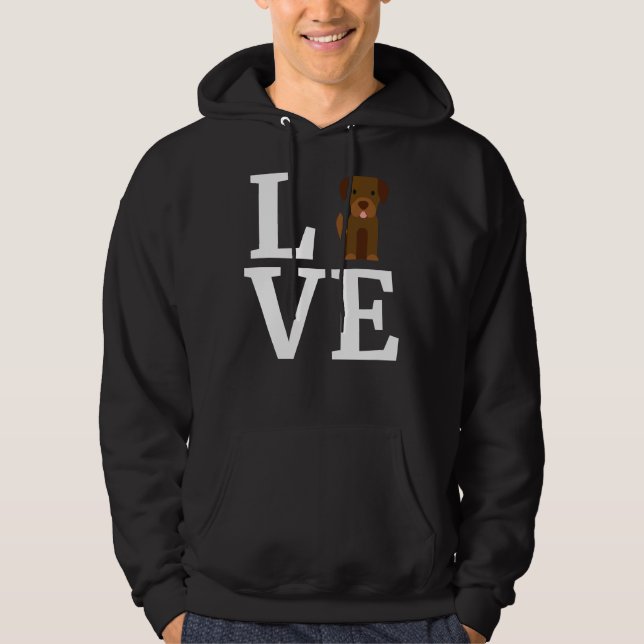 I Kärlek My Labrador Retriever Labour Retriever Hoodie (Framsida)