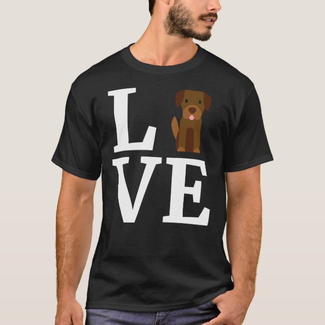 I Kärlek My Labrador Retriever Labour Retriever T Shirt (Framsida)