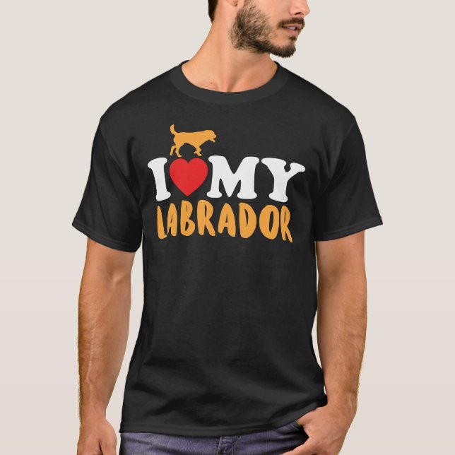 I Kärlek My Labrador T Shirt (Framsida)