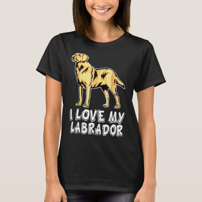 I Kärlek My Labrador T Shirt (Framsida)