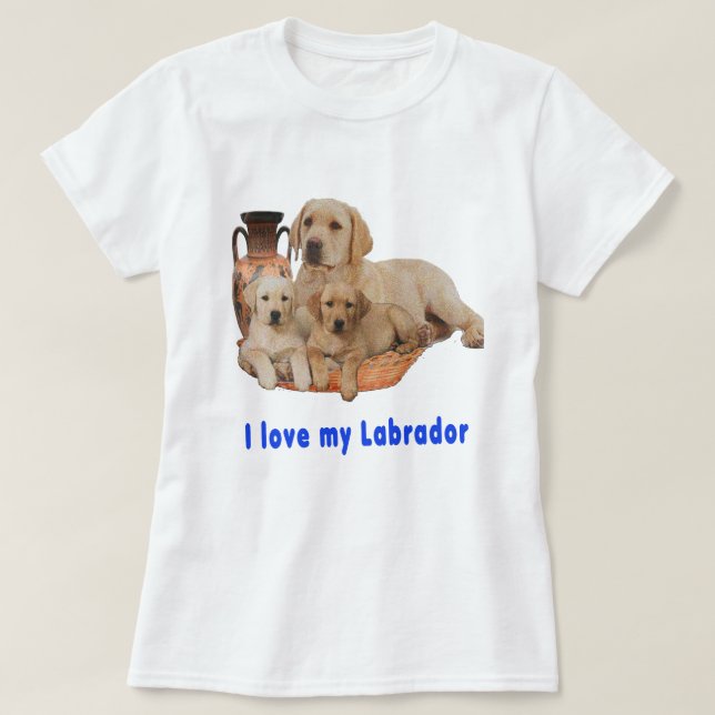 I kärlek My Labrador t-shirts (Design framsida)