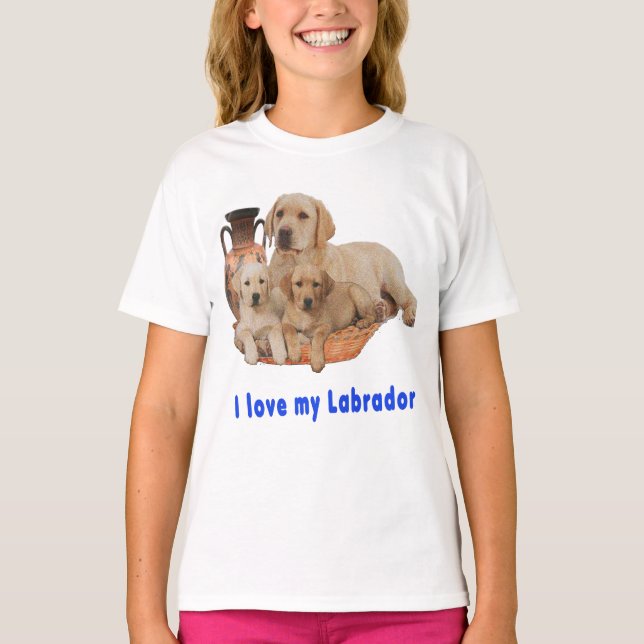 I kärlek My Labrador t-shirts (Framsida)