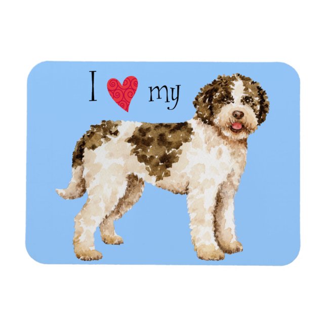 I Kärlek my Lagotto Magnet (Horisontell)