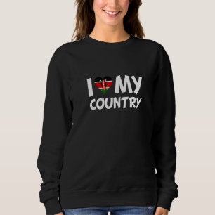 I Kärlek My Land Kenya Flagga Heart T Shirt