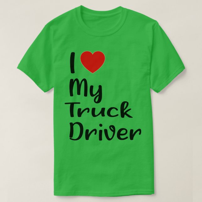 I Kärlek My Lastbil Driver 4 T Shirt (Design framsida)