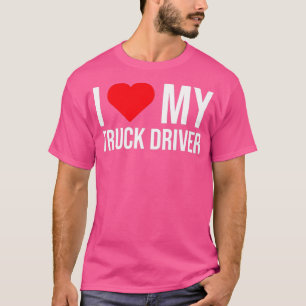 I Kärlek My Lastbil Driver Cute Maka Girlkompis T Shirt