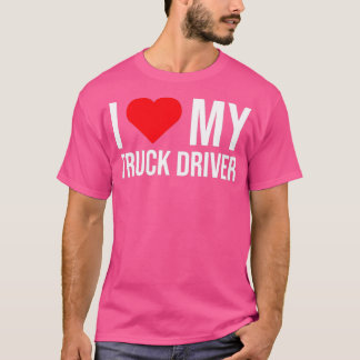 I Kärlek My Lastbil Driver Cute Maka Girlkompis T Shirt