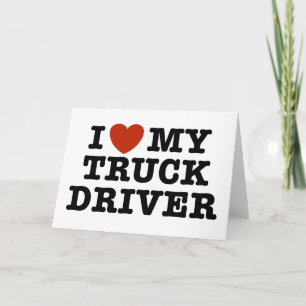 I Kärlek My Lastbil Driver Kort