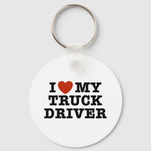 I Kärlek My Lastbil Driver Nyckelring