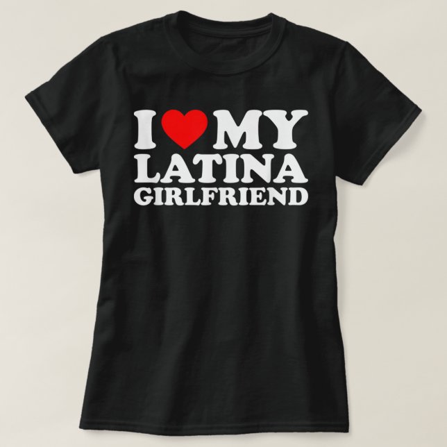 I Kärlek My Latina Girlkompis T Shirt (Design framsida)