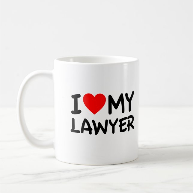 I Kärlek My Lawyer Kaffemugg (Vänster)