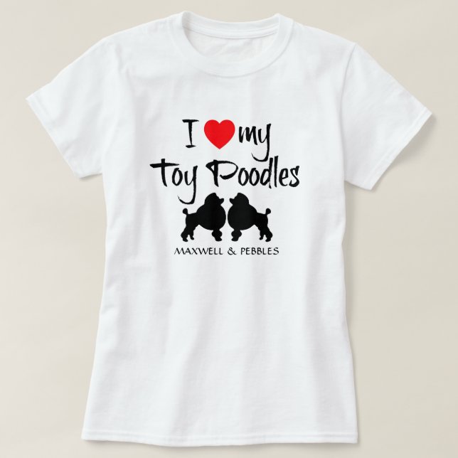 I Kärlek My Leksak Pudel Tee Shirt (Design framsida)