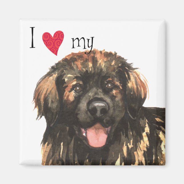I Kärlek my Leonberger Magnet (Framsidan)