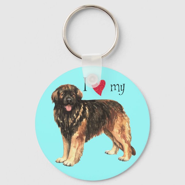 I Kärlek my Leonberger Nyckelring (Framsida)