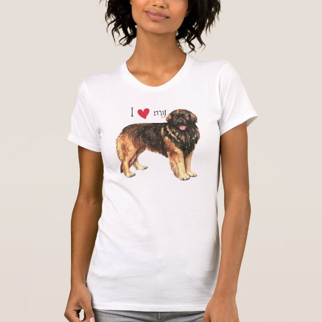 I Kärlek my Leonberger T Shirt (Framsida)