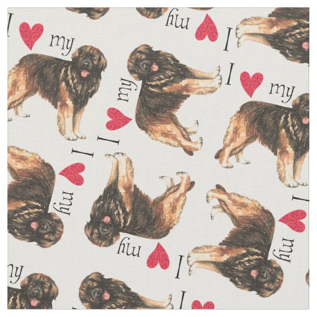 I Kärlek my Leonberger Tyg (Närbild)