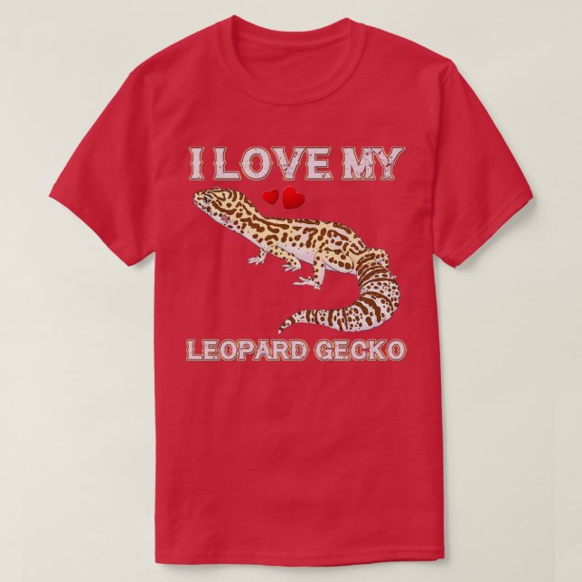 I Kärlek My Leopard Gecko T Shirt (Design framsida)