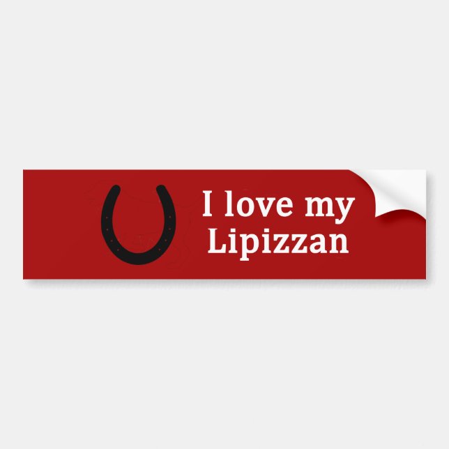 I Kärlek My Lipizzan Horse Bildekal (Framsidan)
