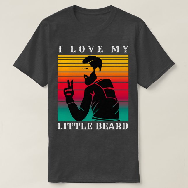 I Kärlek My Little Beard 7 T Shirt (Design framsida)