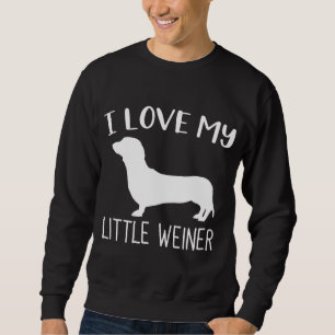 I Kärlek My Little Weiner Dachshund Hund älskare F Lång Ärmad Tröja
