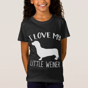 I Kärlek My Little Weiner Dachshund Hund älskare F T Shirt