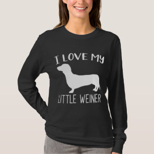 I Kärlek My Little Weiner Dachshund Hund älskare F T Shirt
