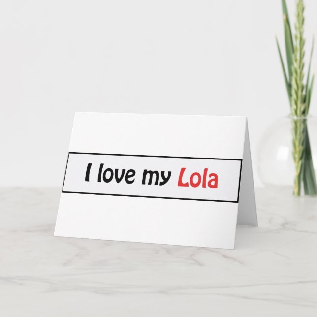 I kärlek my lola kort (Framsida)