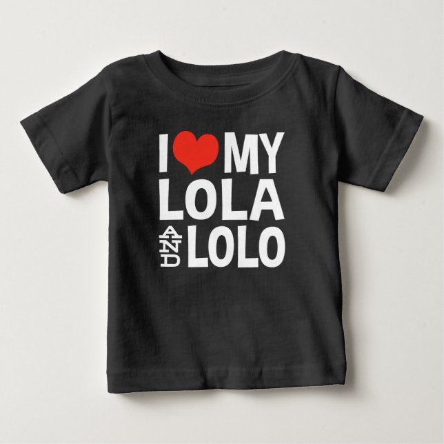 I Kärlek My Lola och Lolo Tee Shirt (Framsida)