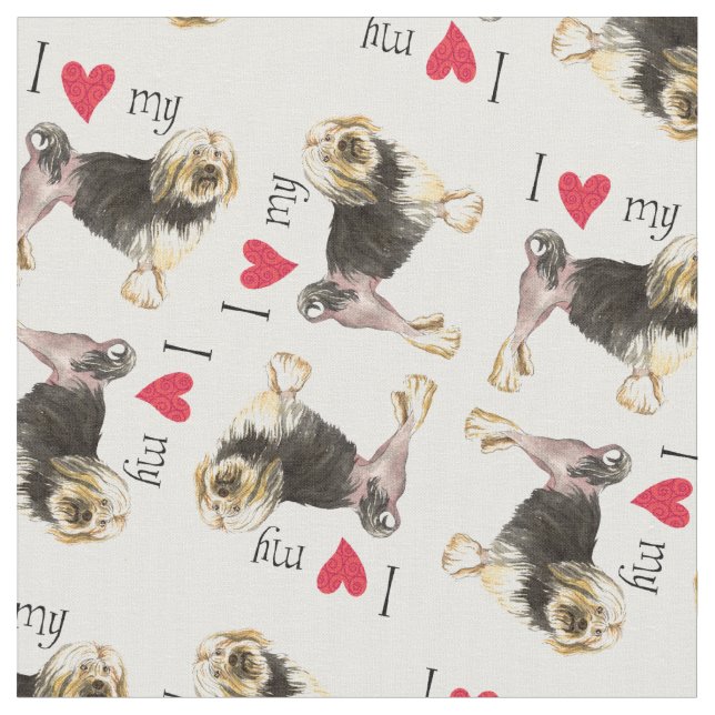I Kärlek my Lowchen Tyg (Närbild)
