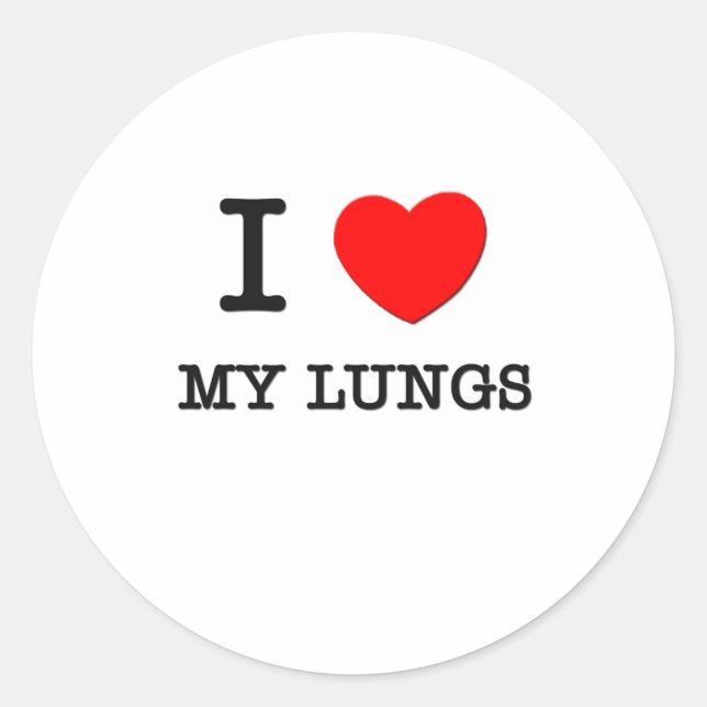 I Kärlek My Lungs Runt Klistermärke (Framsida)
