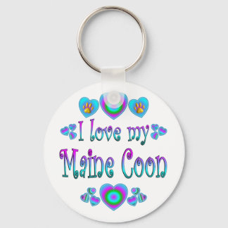 I Kärlek My Maine Coon Cat Nyckelring