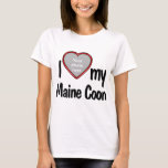 I Kärlek My Maine Coon Cat - Red Heart Photo Ram T Shirt<br><div class="desc">Den här roligten kan du visa hur mycket du kärlek din Maine Coon! Skjortan har en roligt hjärtformade fotodroppe i ram där du kan ladda upp ett foto av ditt eget Maine Coon. Kattälskare kommer att falla i kärlek med roligtens anpassade t-shirt som gör att du kan ladda upp din...</div>