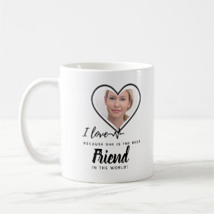 I Kärlek My Maka PHOTO Gift - Best Friend Anpassni Kaffemugg