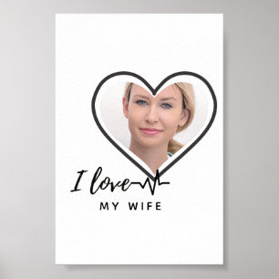 I Kärlek My Maka PHOTO Gift - Best Friend Anpassni Poster