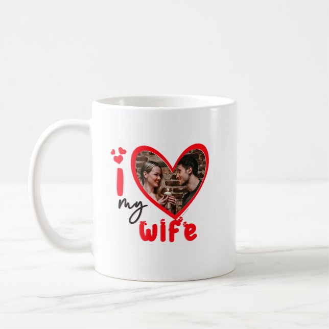 I Kärlek My Maka Photo Gift Classic Mugg, 11 oz Kaffemugg (Vänster)