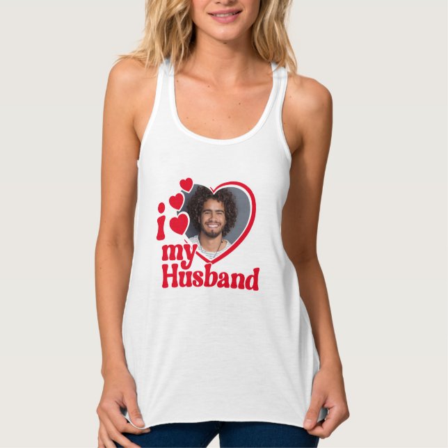 I Kärlek My Make Heart Photo Linne Med Racerback (Framsida)