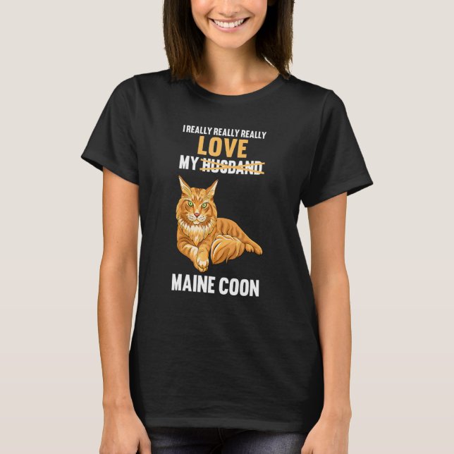 I Kärlek My Make Maine Coon T Shirt (Framsida)