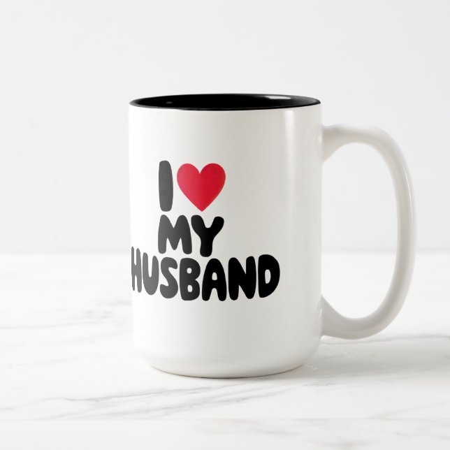 "I Kärlek My Make - Romantic Valentine Day Gift Två-Tonad Mugg (Höger)