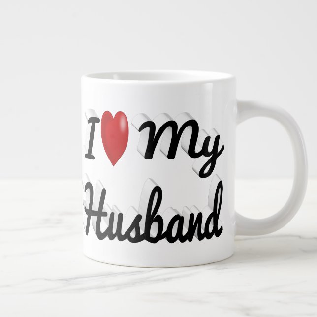 I Kärlek My Make söt svart text Jumbo Mugg (Höger)