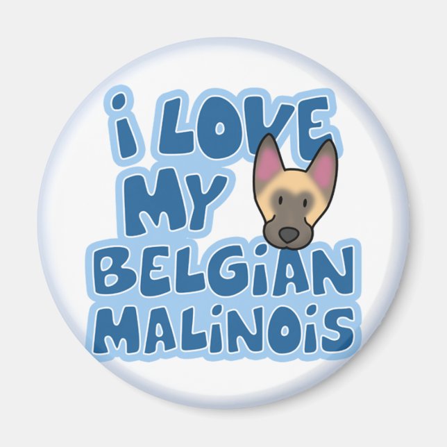 I Kärlek My Malinois Magnet (Framsidan)