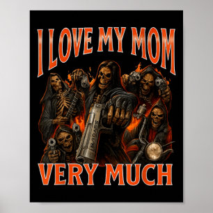 I Kärlek My Mamma är mycket lustigt Skeleton Memin Poster