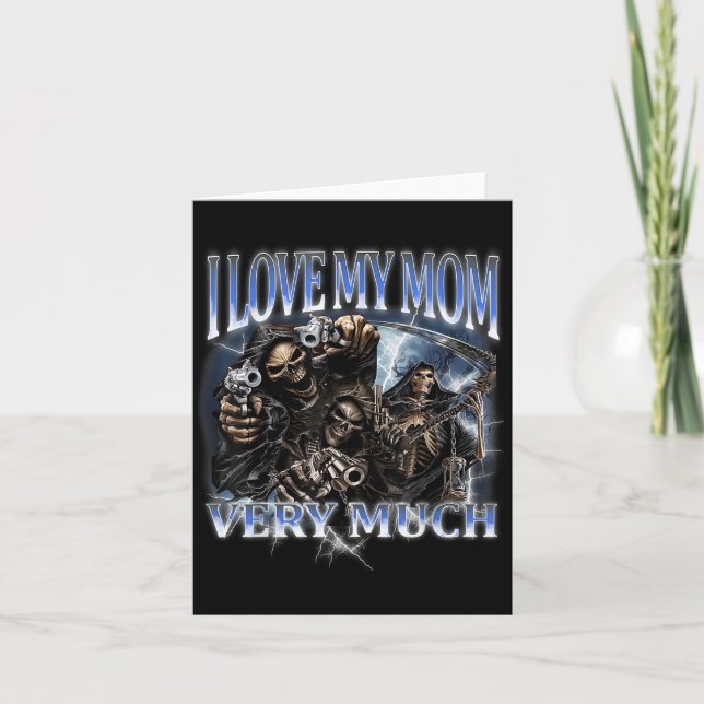 I Kärlek My Mamma är mycket roligt med Skeleton PM Kort (Framsida)