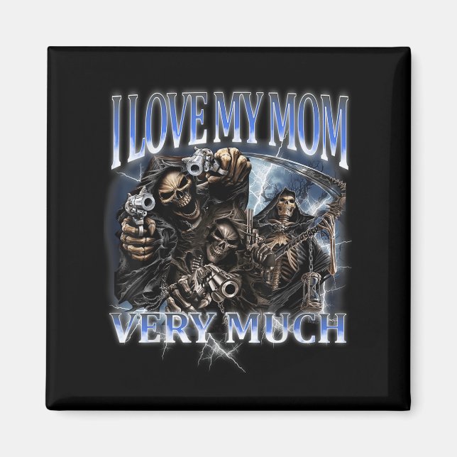I Kärlek My Mamma är mycket roligt med Skeleton PM Magnet (Framsidan)