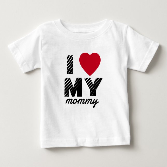 I Kärlek My Mamma Cute T Shirt (Framsida)