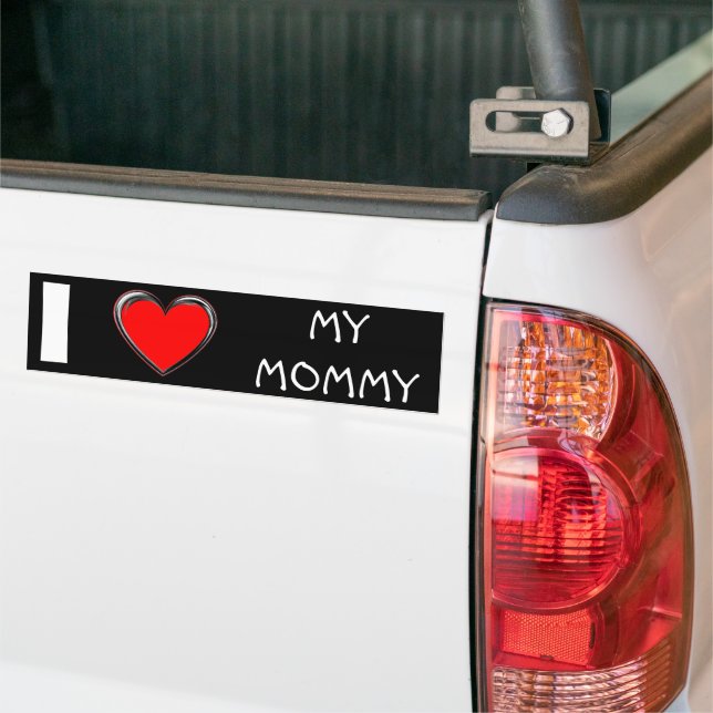 I KÄRLEK MY MAMMA "HEART ART" BILDEKAL (På lastbil)
