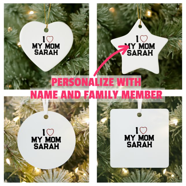 I Kärlek My Mamma Julgransprydnad Keramik (I Love My Mom Ceramic Ornament
)