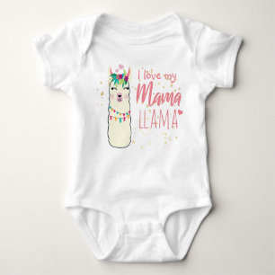 I Kärlek My Mamma Llama Cute Girls Rosa Guld Showe T Shirt
